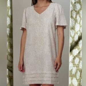 Nicole Miller Original Linen Blend Shift Dress - Size XL